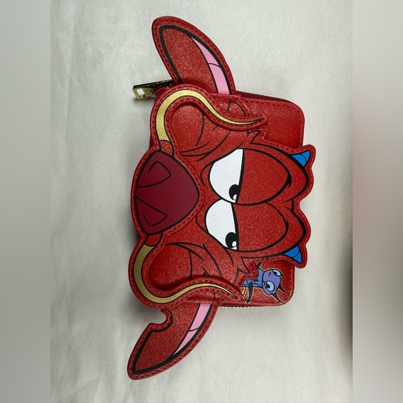 Loungefly Disney Mulan Glitter Mushu Figural Mini Backpack & Wallet - Picture 4 of 15